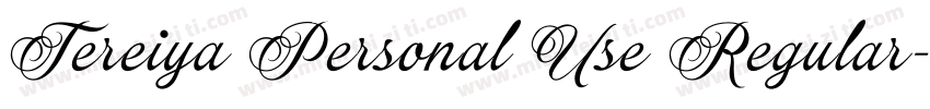 Tereiya Personal Use Regular字体转换